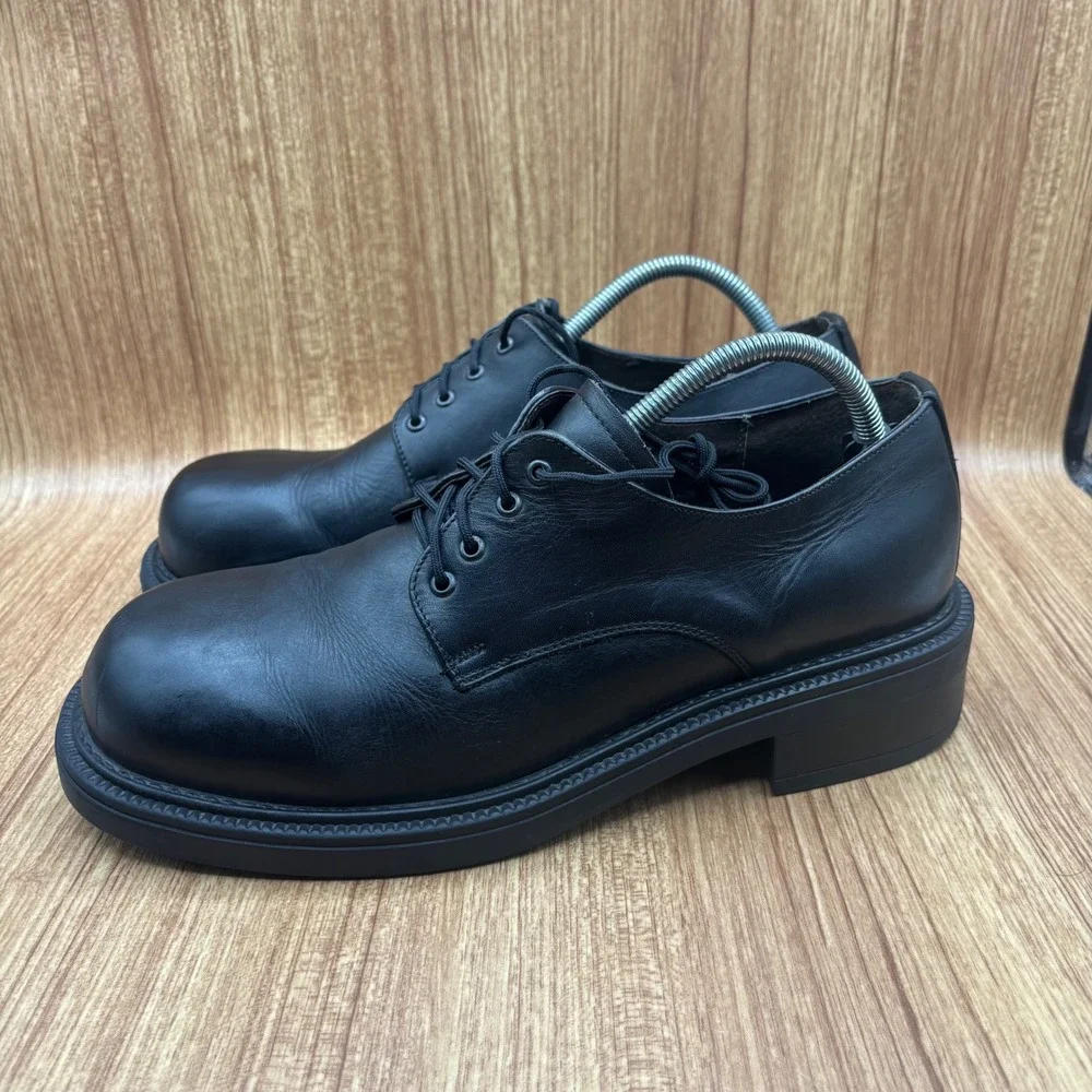 Bed Stu 90's Leather Oxford‎ Shoes Mens Black Size 10 Chunky Derby Lace Up